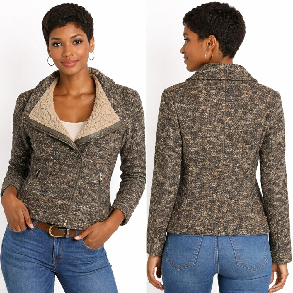 Curio New York Sweater Knit Boucle Jacket Size S